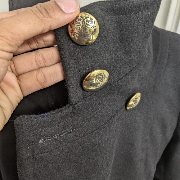 Tahari Izzy Funnel Collar Wool Blend Coat - Picture 4 of 16